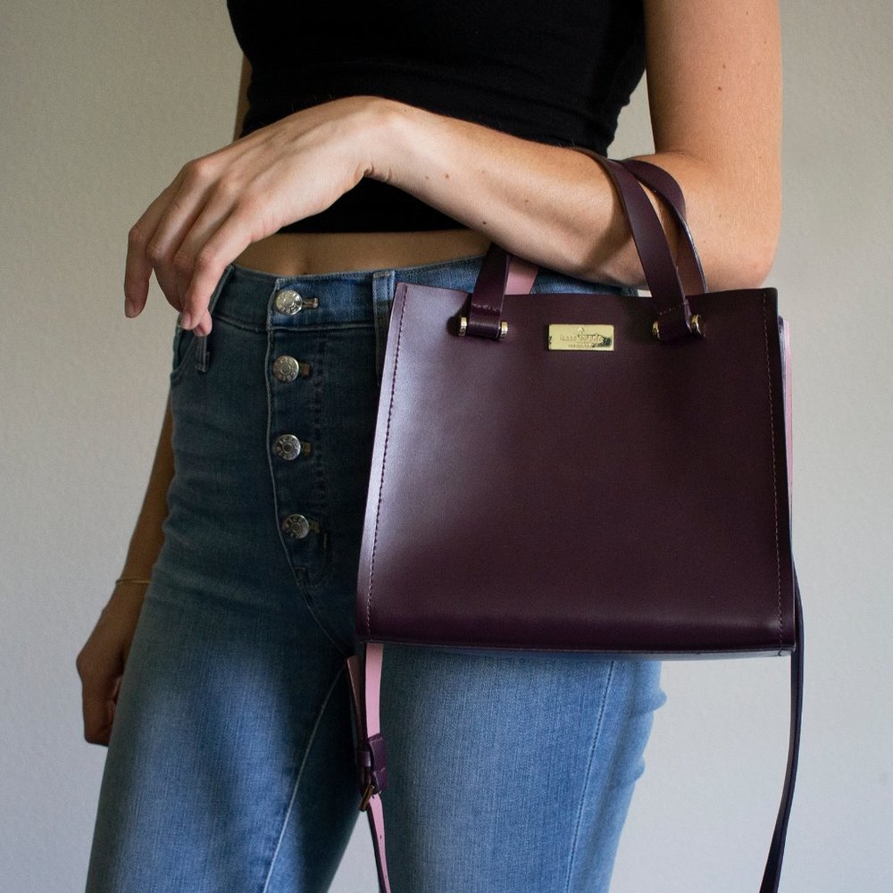 Kate Spade Plum Leather Crossbody Handbag